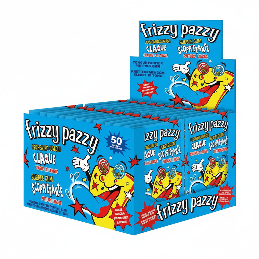 Frizzy Pazzi Pittura Lingua Gusto Fragola Confezione da 50 Pezzi