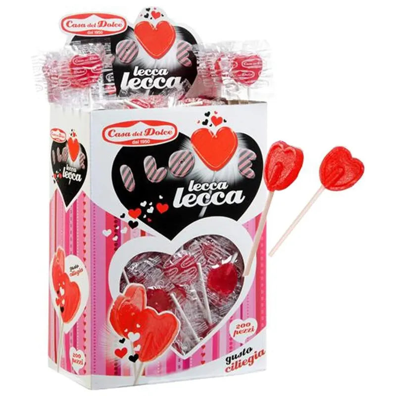 Casa del Dolce Lecca Lecca Love Gusto Ciliegia Confezione da 200 Pezzi