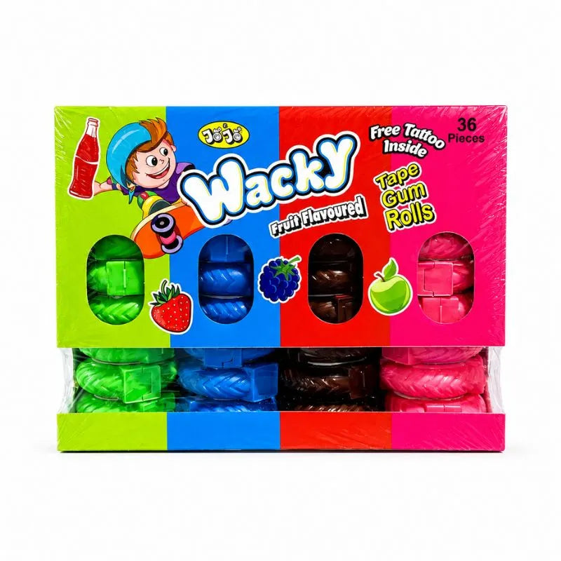 Wacky Gum Rolls Tattoo Confezione da 36 Pezzi