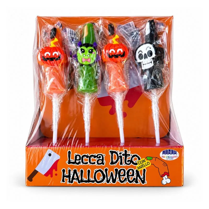 Arcobaleno Lecca Dito Halloween Lecca Lecca Con Anello Confezione da 24 Pezzi