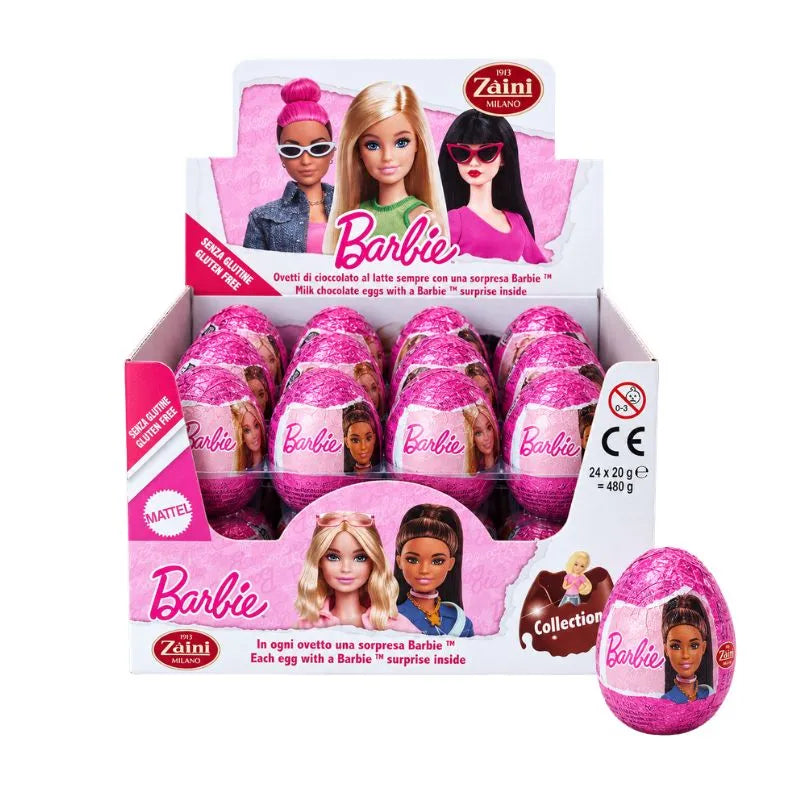 Zaini Ovetti Barbie Cioccolato al Latte Confezione da 24 Pezzi