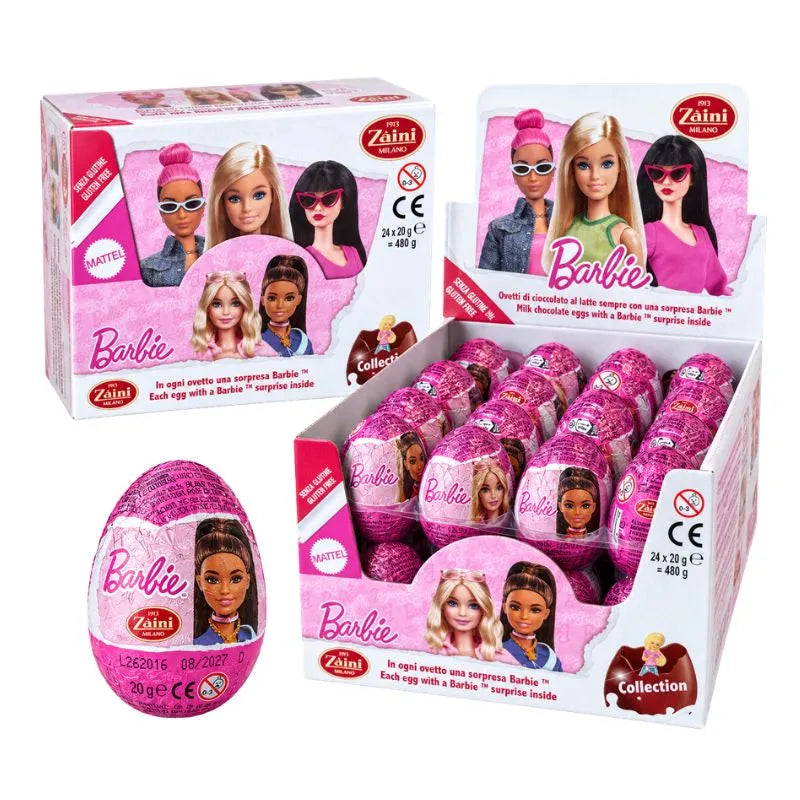 Zaini Ovetti Barbie Cioccolato al Latte Confezione da 24 Pezzi