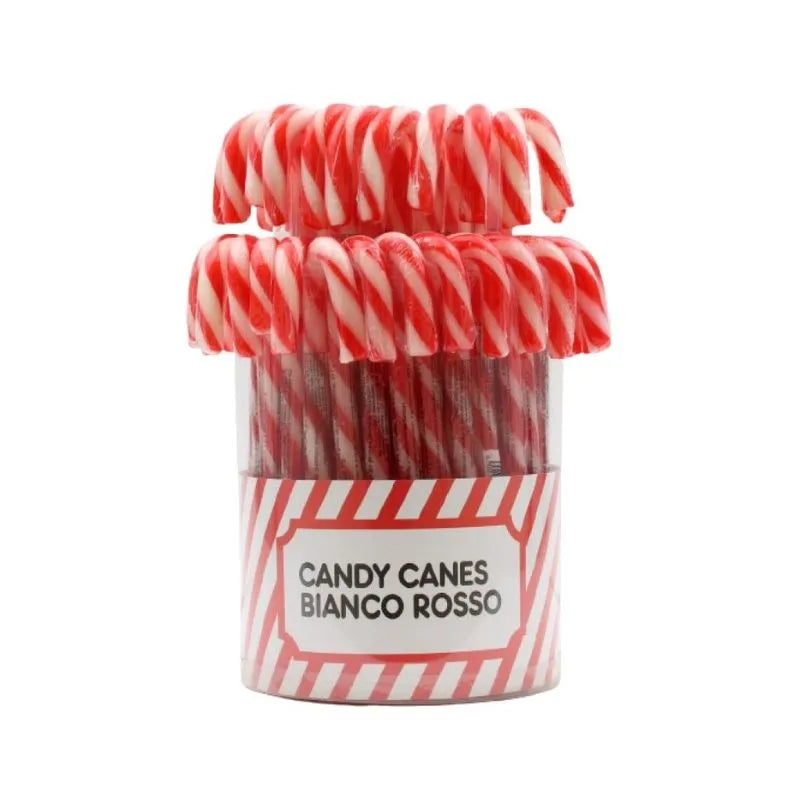 Arcobaleno Candy Canes Bianco e Rosso Confezione da 50 Pezzi