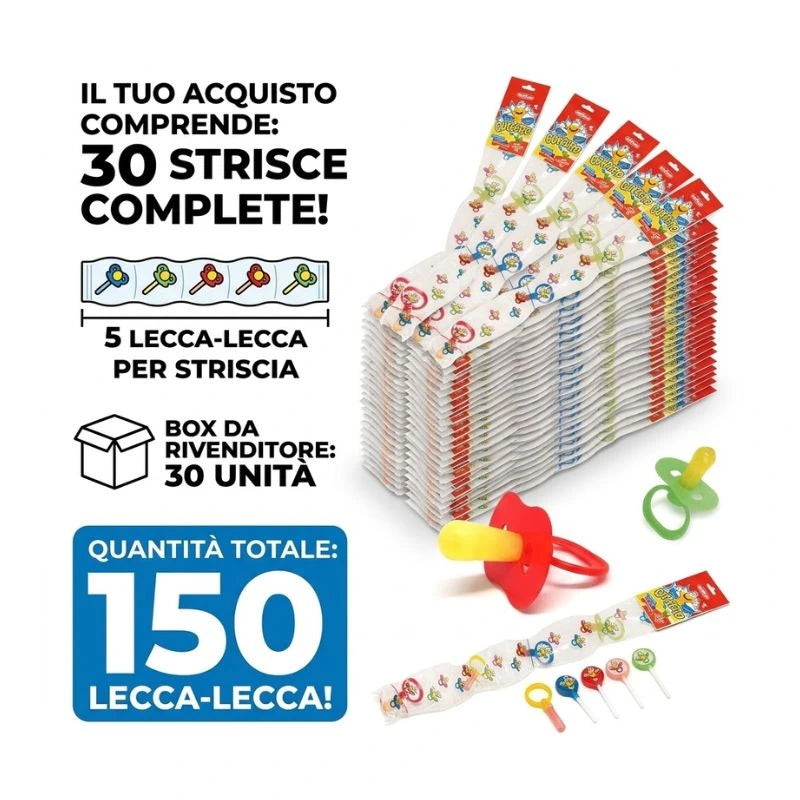 Casa Del Dolce Ciuccetto Lecca Lecca a Forma di Ciuccio Confezione da 150 Pezzi