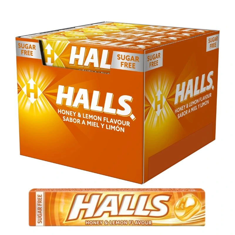 Halls Miele e Limone Senza Zucchero Confezione da 20 Pezzi