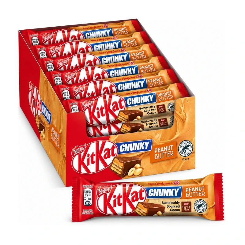 Nestle Kit Kat Chunky Peanut Butter Confezione da 24 Pezzi