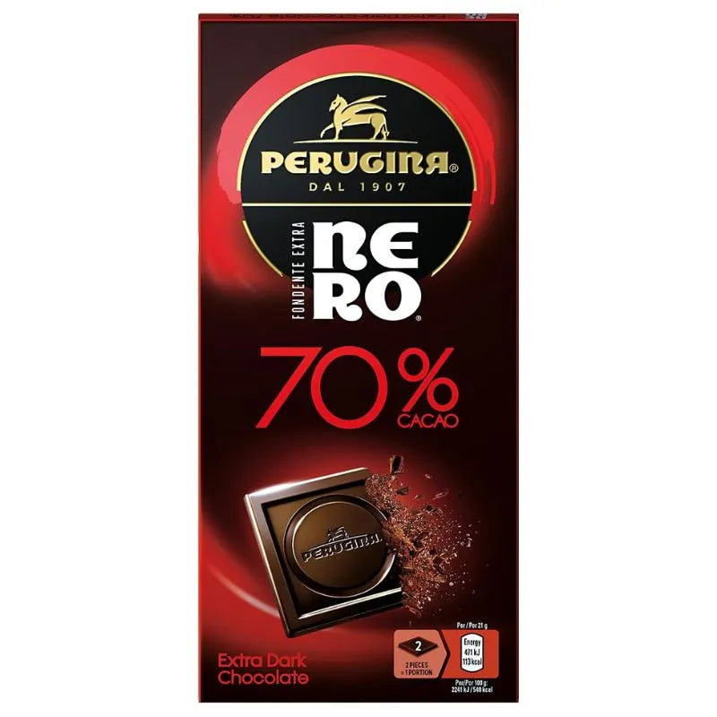 Perugina Nero Cioccolato Fondente 70% Tavoletta 85 Grammi